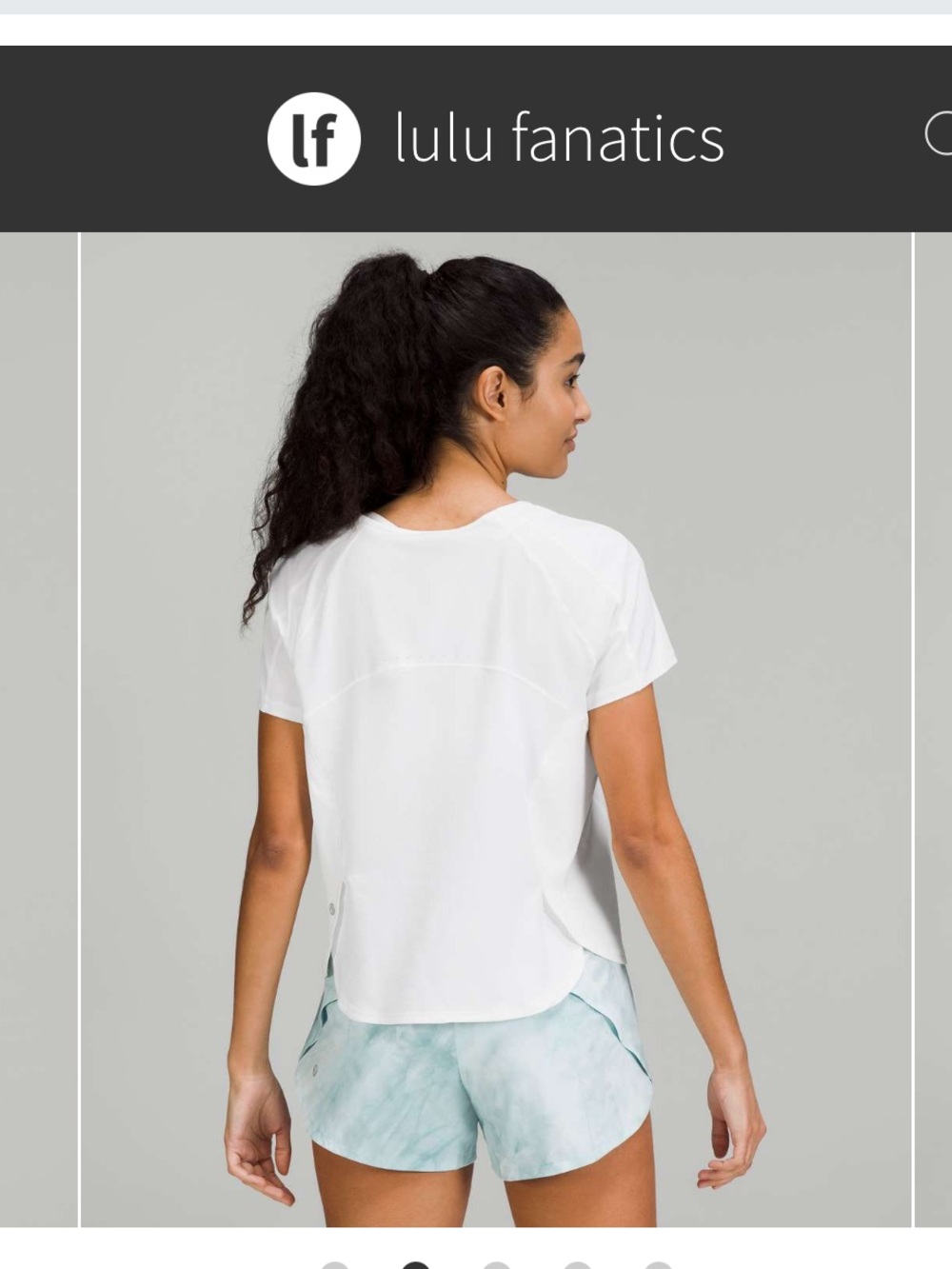 Lululemon Lightweight Stretch Running Short Sleeve Shirt Sz 10 White Relaxed Fit